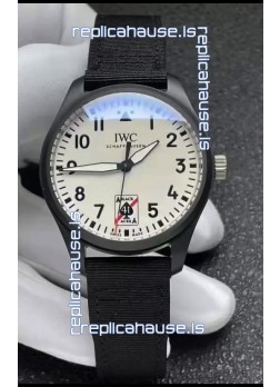 IWC Pilot's IW326905 BLACK ACES Ceramic 41MM 1:1 Mirror Replica Watch in White Dial 