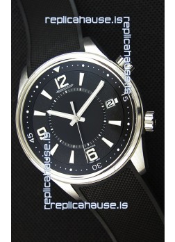Jaeger-LeCoultre Polaris Black Dial Watch with Nylon Strap 1:1 Mirror Replica