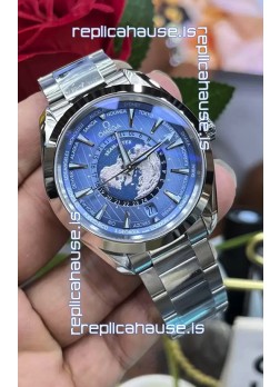 Omega Seamaster Aquaterra 150M Worldtimer Summer Blue 1:1 Mirror Replica Watch