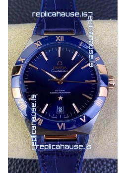 Omega Co-Axial Constellation 41MM 904L Steel - Blue Dial 1:1 Mirror Replica Watch