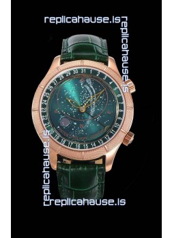 Patek Philippe 6102R Grand Compilations Handwind Swiss Replica Watch - Rugged Bezel Green Dial