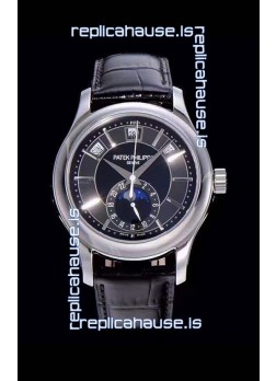 Patek Philippe 5205-001 Complications MoonPhase 1:1 Mirror Swiss Replica Watch Dark Grey Dial
