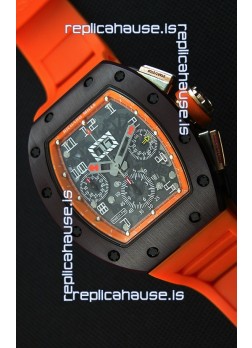 Richard Mille RM011-FM Felipe Massa One Piece Ceramic Case Watch in Orange Strap