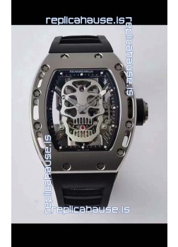 Richard Mille RM052 Skull Genuine Tourbillon Edition Watch in Titanium Casing 