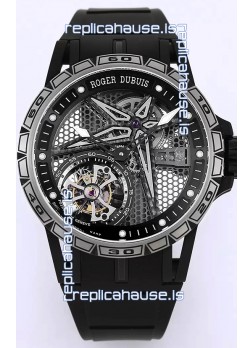 Roger Dubuis Excalibur Spider Pirelli Edition Titanium 1:1 Genuine Tourbillon Replica Watch 