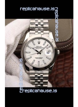 Rolex Datejust 41MM Cal.3135 Movement Swiss Replica Watch in 904L Steel Casing White Dial