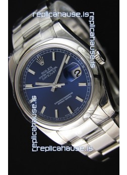 Rolex Datejust 36MM Cal.3135 Movement Swiss Replica Blue Dial Oyster Strap - Ultimate 904L Steel Watch 