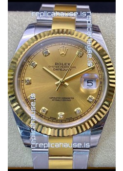 Rolex Datejust 126333 41MM Swiss 1:1 Mirror Replica Watch in 904L Steel - Gold Dial