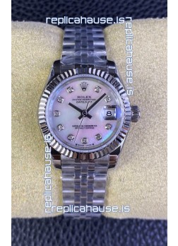 Rolex Datejust 28MM Swiss Watch in 904L Pearl Dial - 1:1 Mirror Replica  
