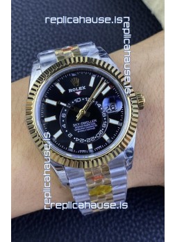 Rolex Sky-Dweller REF# M336933 Black Dial Watch in Yellow Gold 904L Steel Case 1:1 Mirror Replica