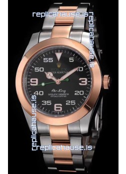 Rolex Air King 116900 904L Steel Rose Gold Told Tone - Ultimate Edition 2022 Swiss Replica Watch