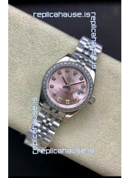 Rolex Datejust 279174 28MM Swiss Replica in 904L Steel in Pink Dial - 1:1 Mirror Replica