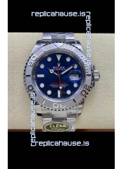 Rolex Yachtmaster 40mm Blue Dial - 1:1 Swiss Replica Watch in 904L Steel Casing