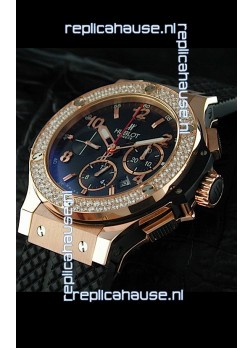 Hublot Big Bang Swiss Replica Watch with Diamonds Bezel