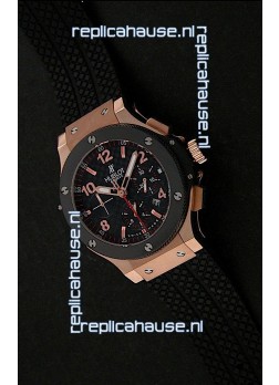 Hublot Big Bang Limited Edition Swiss Red Gold Watch with Ceramic Bezel