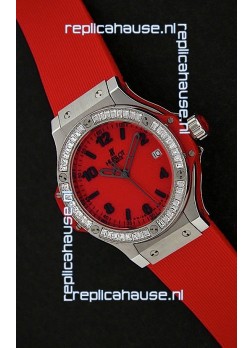 Hublot Big Bang Swiss Replica Watch in Red Dial/Strap