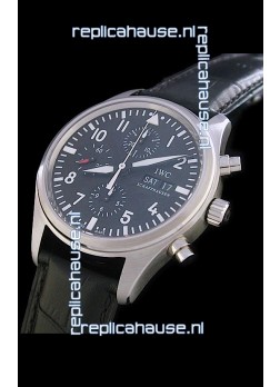 IWC Pilot Swiss Replica Watch in Black Dial