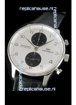 IWC Portuguese Chronograph Swiss Replica Watch in White 