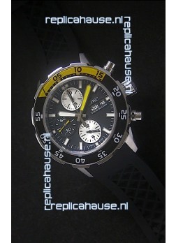IWC Aquatimer Chronograph Swiss Replica Watch in Black Dial