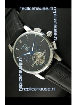 Mont Blanc Flying Tourbillon Japanese Replica Watch in Black Dial