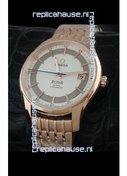 Omega De Ville Hour Vision Watch in Pink Gold Casing