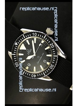 Omega Seamaster 300 R-Navy Black Dial Swiss Watch with Navy Strap