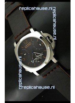 Luminor Panerai Japanese Replica Tourbillon Watch in Black Dial