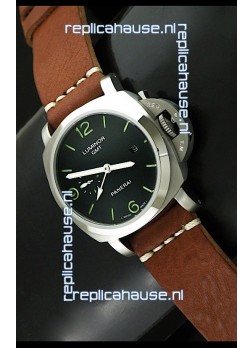 Luminor GMT Panerai Japanese Replica Automatic Watch in Black Dial