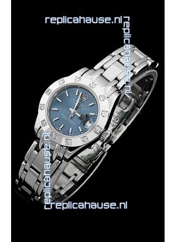 Rolex Datejust Ladies Japanese Replica Ladies Watch in Light Blue Dial