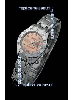 Rolex Datejust Ladies Japanese Replica Ladies Watch in Brown Dial