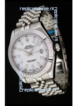 Rolex DateJust Japanese Replica Watch in White Dial