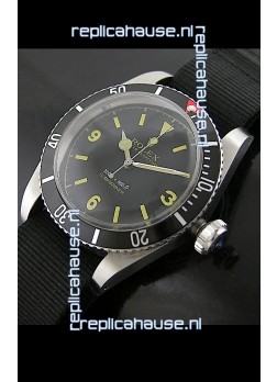 Rolex Submariner Swiss Replica Watch in Domed Crystal and Nylon Strap