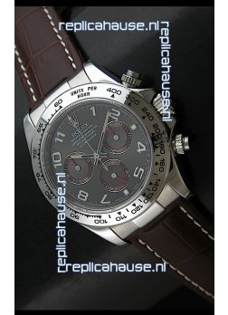 Rolex Daytona Cosmograph Swiss Replica Stainless Steel Watch in Grey Dial