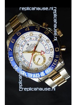 Rolex Replica Yachtmaster II Swiss Watch Two Tone Yellow Gold - 1:1 Mirror Replica Watch