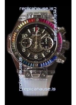 Hublot Big Bang UNICO Sapphire Rainbow Swiss Replica Watch 