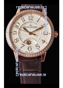 Jaeger-LeCoultre Rendez-Vous Rose Gold Night & Day Medium 1:1 Mirror Swiss Watch 