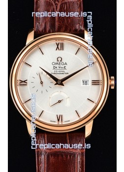 Omega Co-Axial Prestige Power Reserve Swiss Pink Gold Watch 
