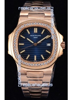 Patek Philippe Nautilus 5711/1R 1:1 Mirror Watch - Rounded Diamonds Bezel