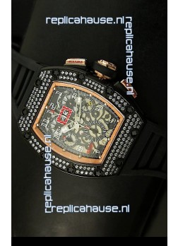 Richard Mille Filippe Massa Edition Titanium Swiss Watch in PVD/Pink Gold Case