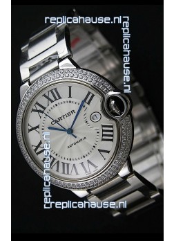 Cartier Ballon Bleu Swiss Replica Automatic Watch in White Dial